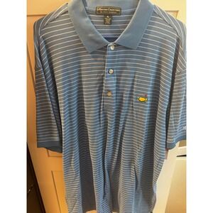 Masters Collection‎ Mens XL Stripe Golf Polo Shirt Augusta National Logo